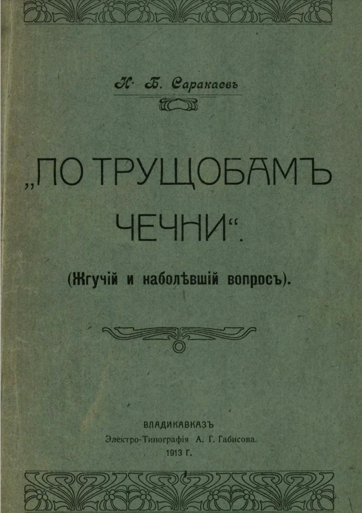 По трущобам Чечни (Жгучий и наболевший вопром)